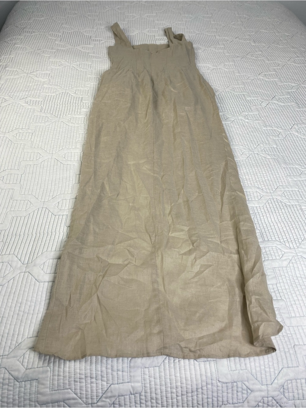 Rumer The Label Linen Estelle Dress Size S Maxi Slit Cruise Date Spring - Picture 6 of 11